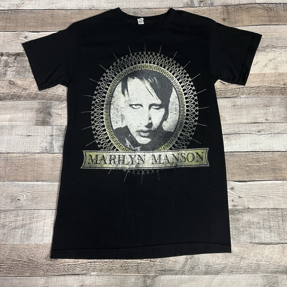 Marilyn Manson Shirt Size Small Black Rock Band Tee 2015 Tour
